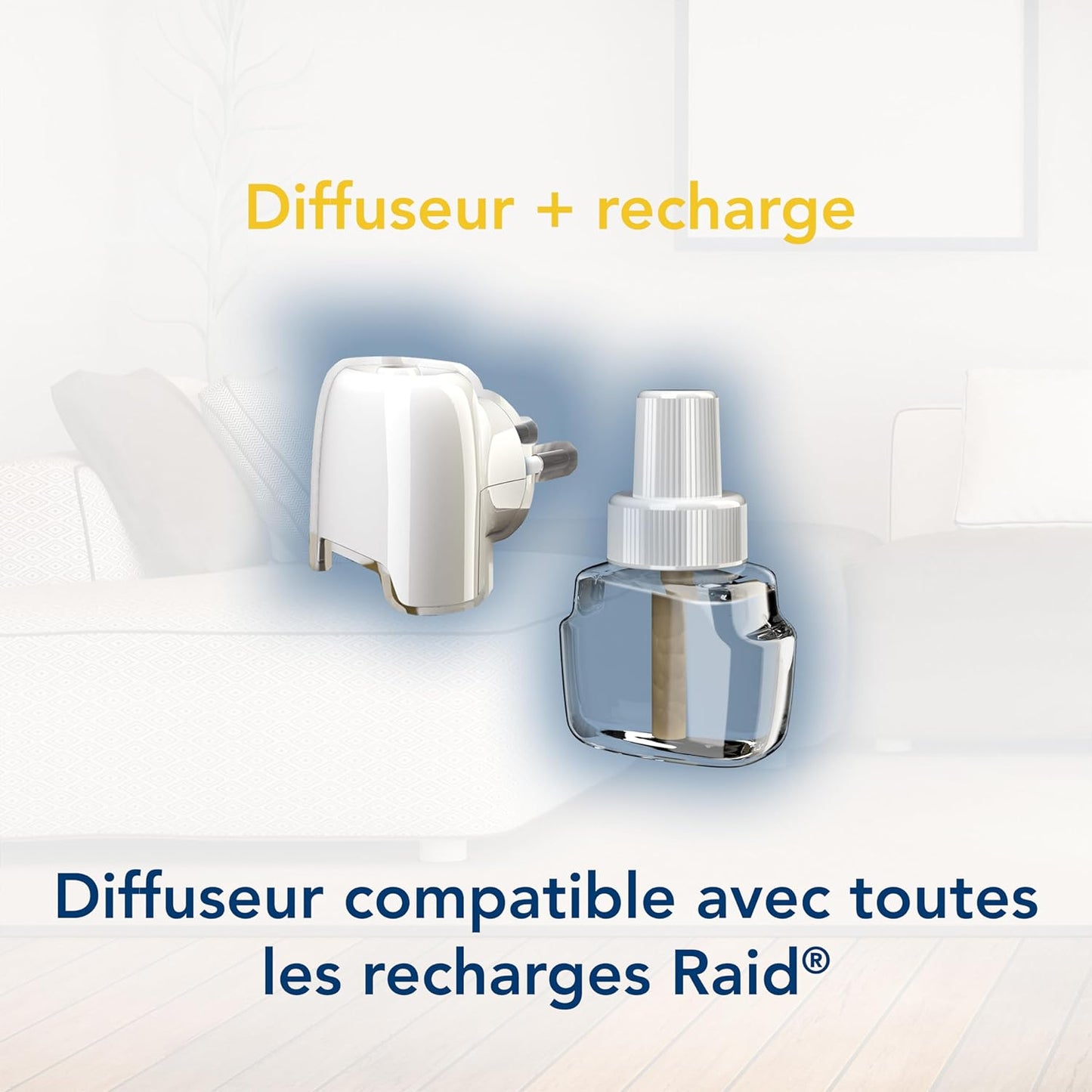 Raid pack de 3 recharges liquides pour diffuseur électrique anti-moustiques, 3x32ml pour 45 nuits