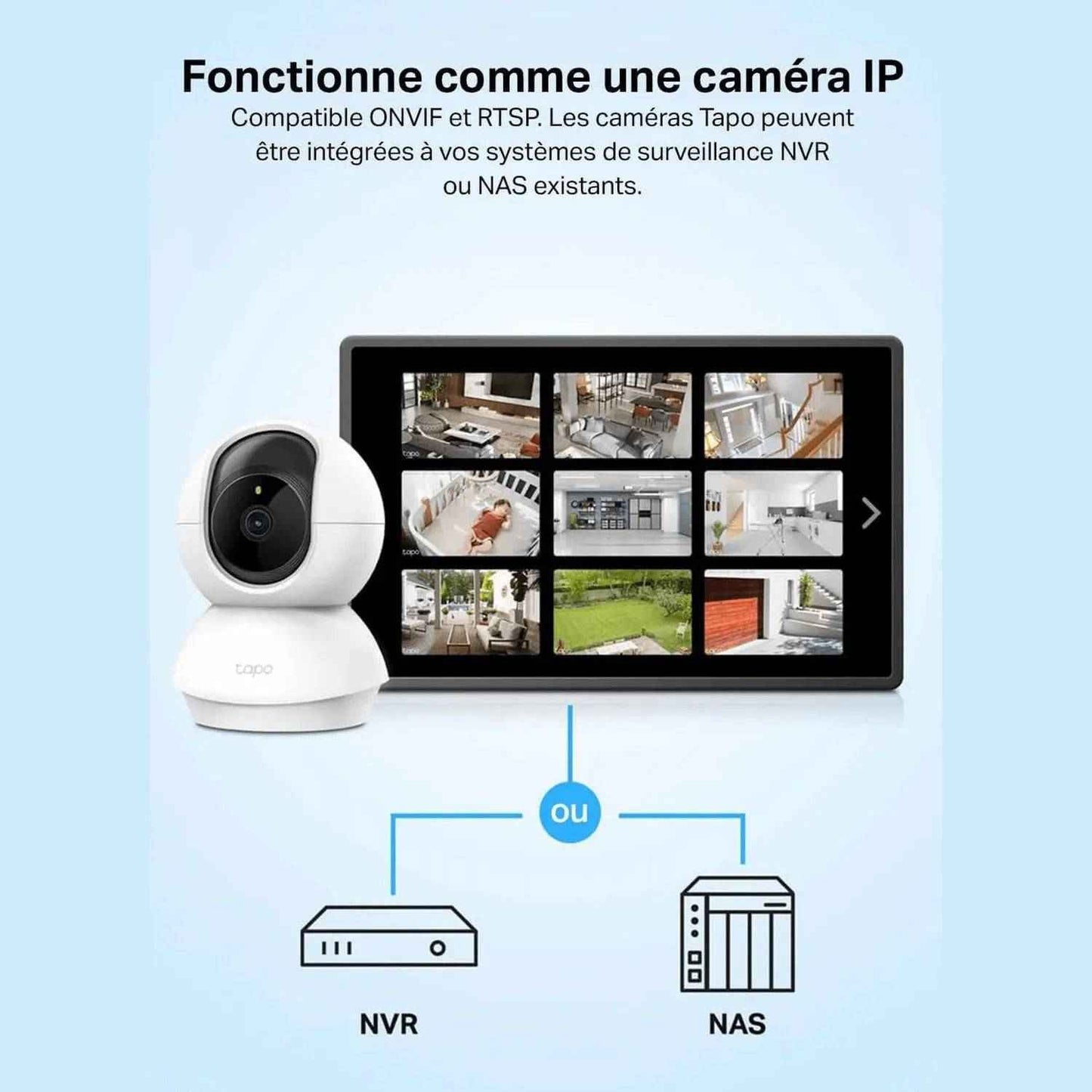 Tapo Caméra C210 WiFi 2K - Détection Fiable, Vision 360 - Cpourtoi.Net
