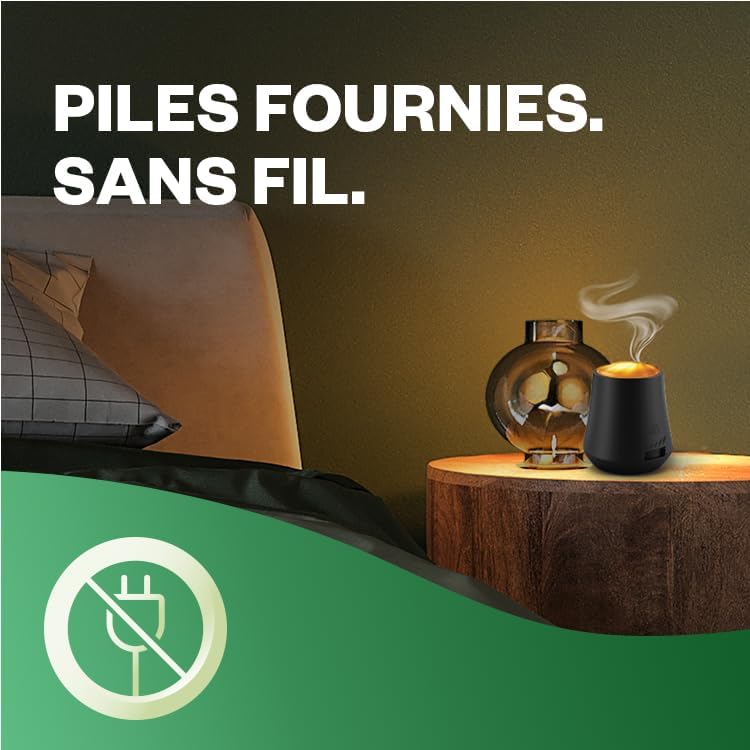 Air Wick Diffuseur d’huiles Essentielles Brume Parfumée + 2 Recharges 20ml Parfum Fleur de Cerisier et Framboise