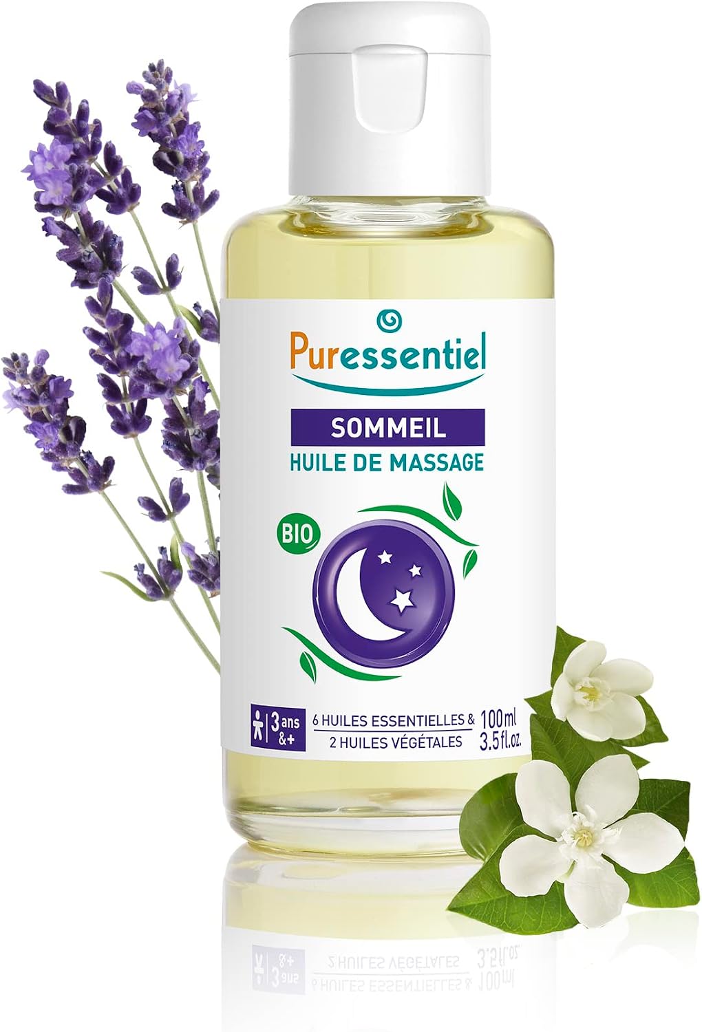Puressentiel - Sommeil - Huile de Massage aux 6 huiles essentielles - Lavande et Néroli - 100% Bio et Naturel - 100 ml