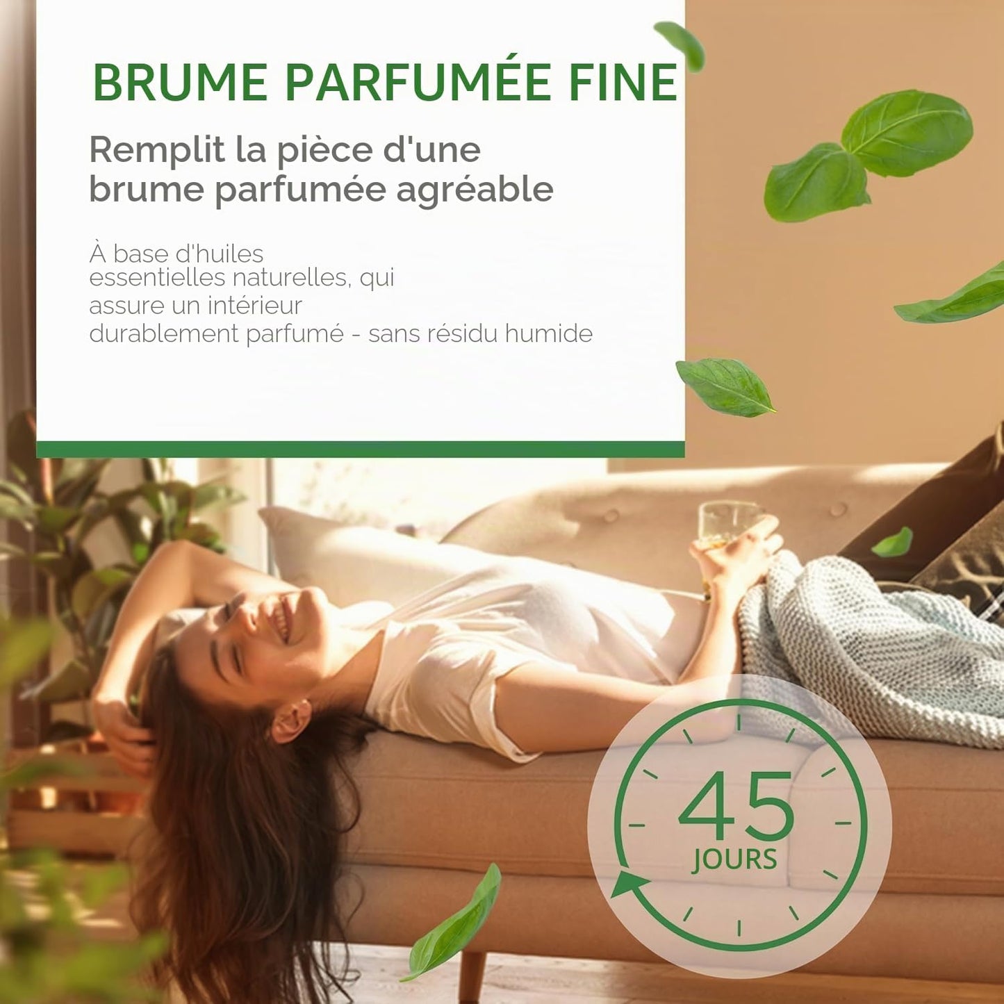 Air Wick Diffuseur d’huiles Essentielles Brume Parfumée + 2 Recharges 20ml Parfum Fleur de Cerisier et Framboise