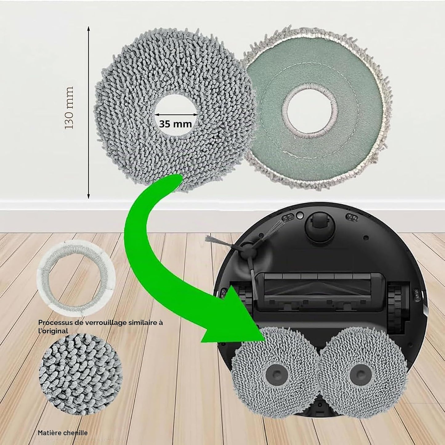 HIYOUNG Accessoires pour Dreame L10s Ultra,L10 Prime,L10s Pro Gen 2/Gen 3,L10s Plus,Xiaomi X20+,1 brosses principales,1 Couvercle de Brosse Principale, 6 brosses latérales, 4 filtres, 6 serpillères
