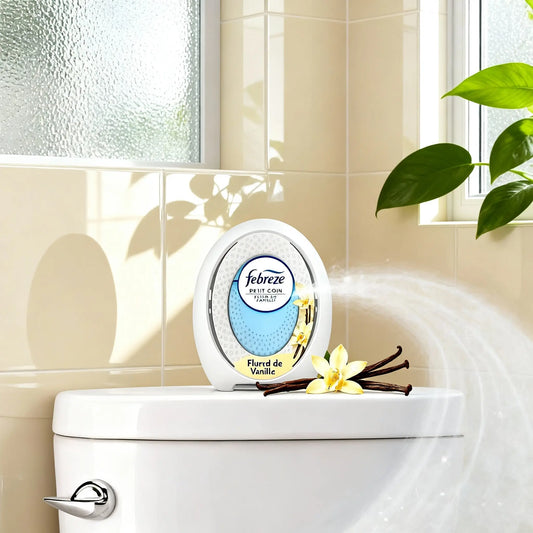 Febreze Petit Coin Fleur De Vanille Désodorisant Pour Toilette Purifie Fraîcheur Durable