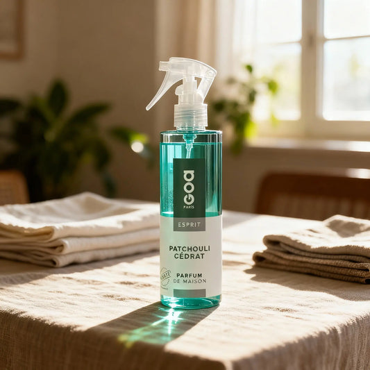 GOA Patchouli Cédrat Vaporisateur Parfum Intérieur Ambiance Douce Fraîche Pour Maison