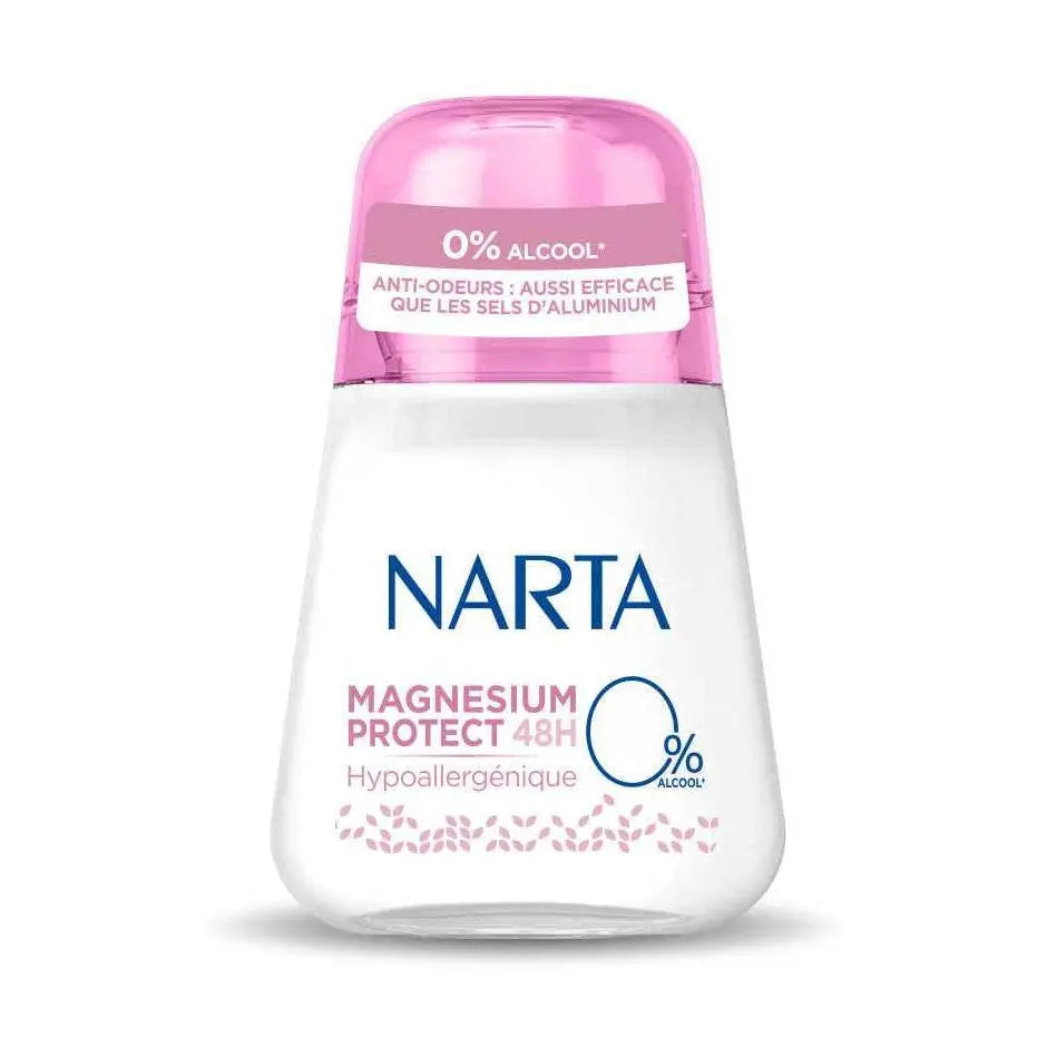 NARTA Déodorant Magnesium Protect 48H Hypoallergénique Sans Alcool Pour Toute La Famille