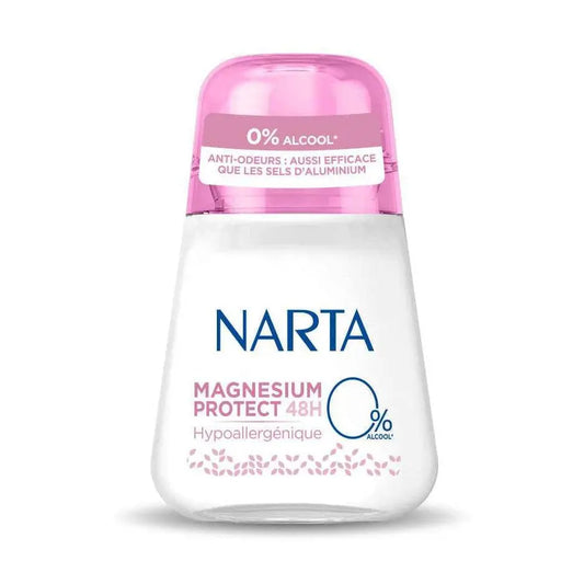 NARTA Déodorant Magnesium Protect 48H Hypoallergénique Sans Alcool Pour Toute La Famille