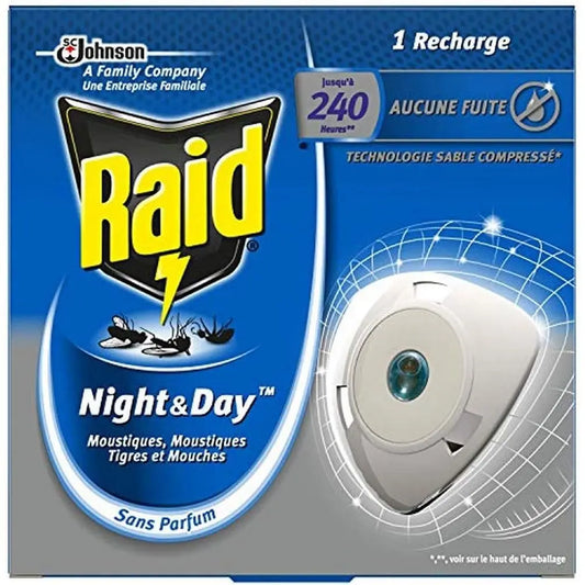 Raid Recharge Nuit Et Jour Moustiques Protection 240 Heures Sans Odeur Pour Maison