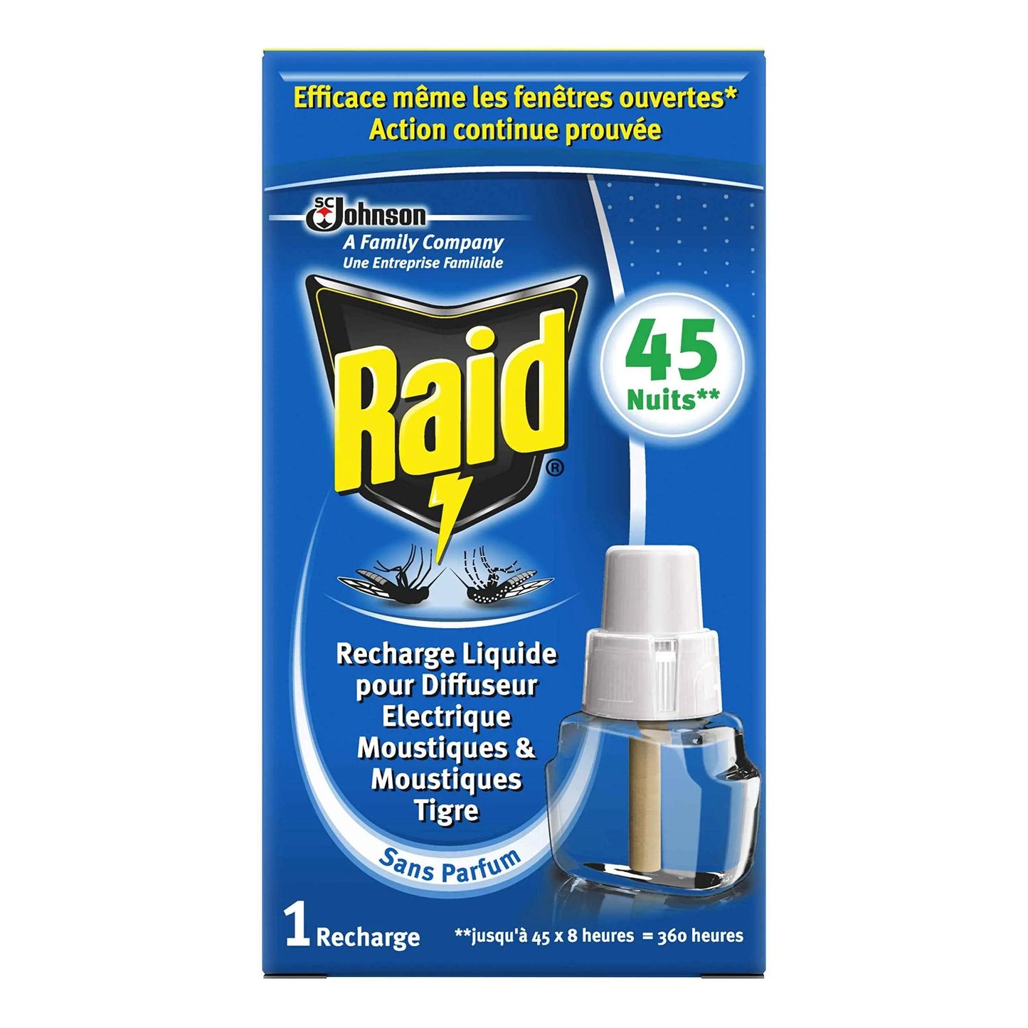 Raid Recharge Diffuseur Électrique - 45 Nuits, Sans Parfum