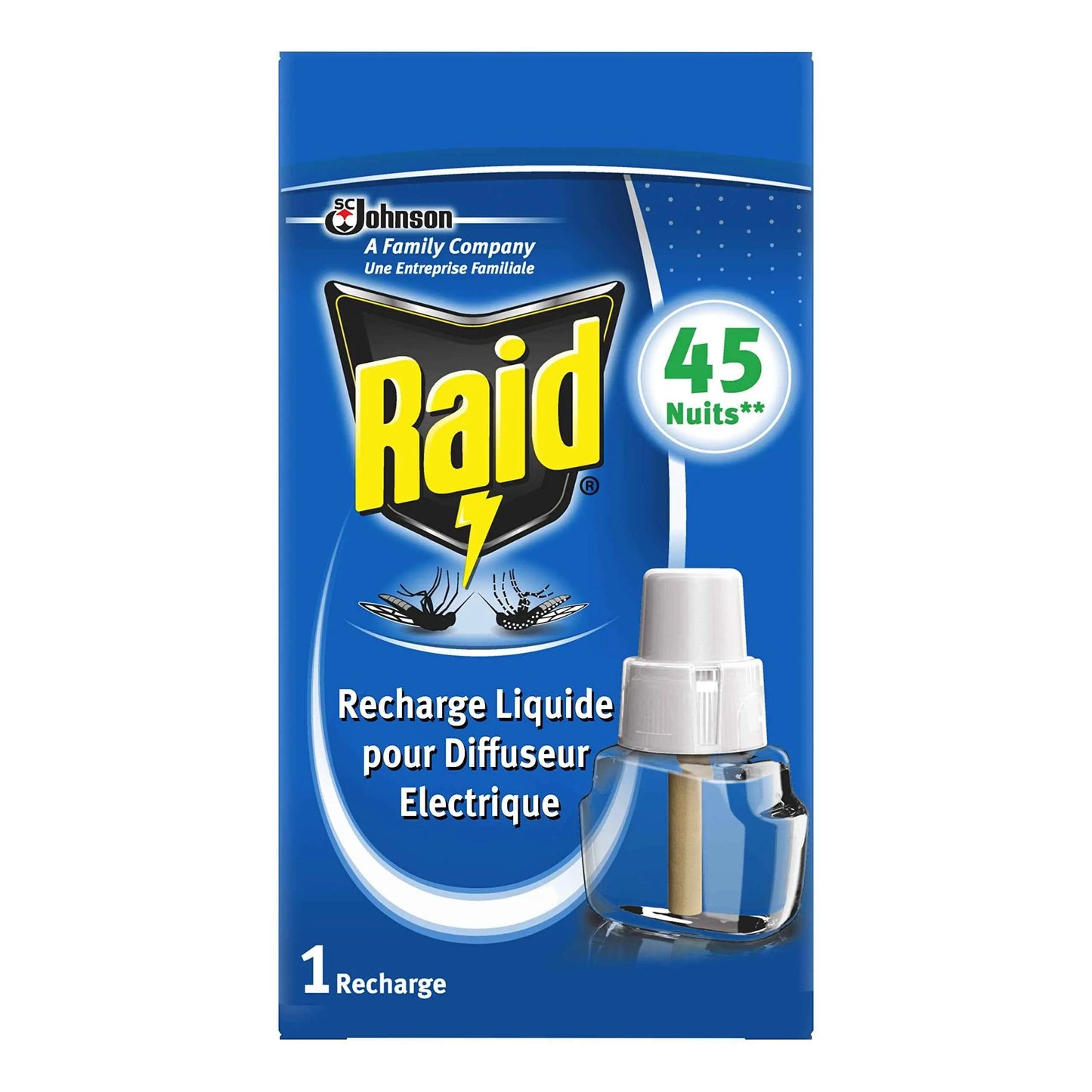 Raid Recharge Diffuseur Électrique - 45 Nuits, Sans Parfum - Cpourtoi.Net