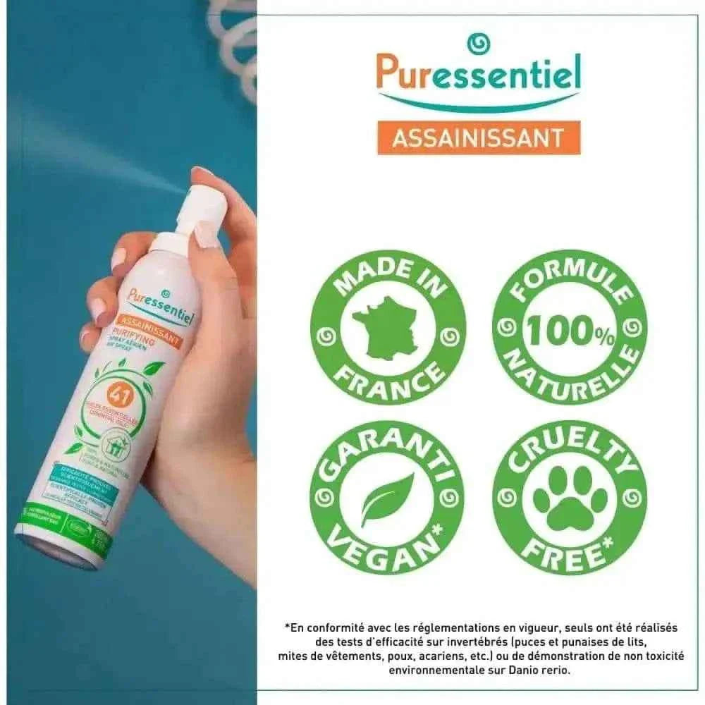 Puressentiel Spray Assainissant 200ml - Soin Personnel Naturel et Bio - Cpourtoi.Net