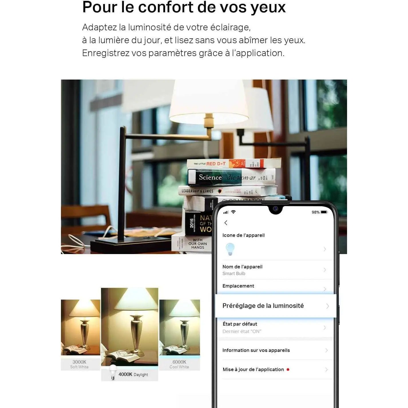 Tapo Ampoule L520E LED E27 4000K – Contrôle Vocal, Économie d’Énergie - Cpourtoi.Net