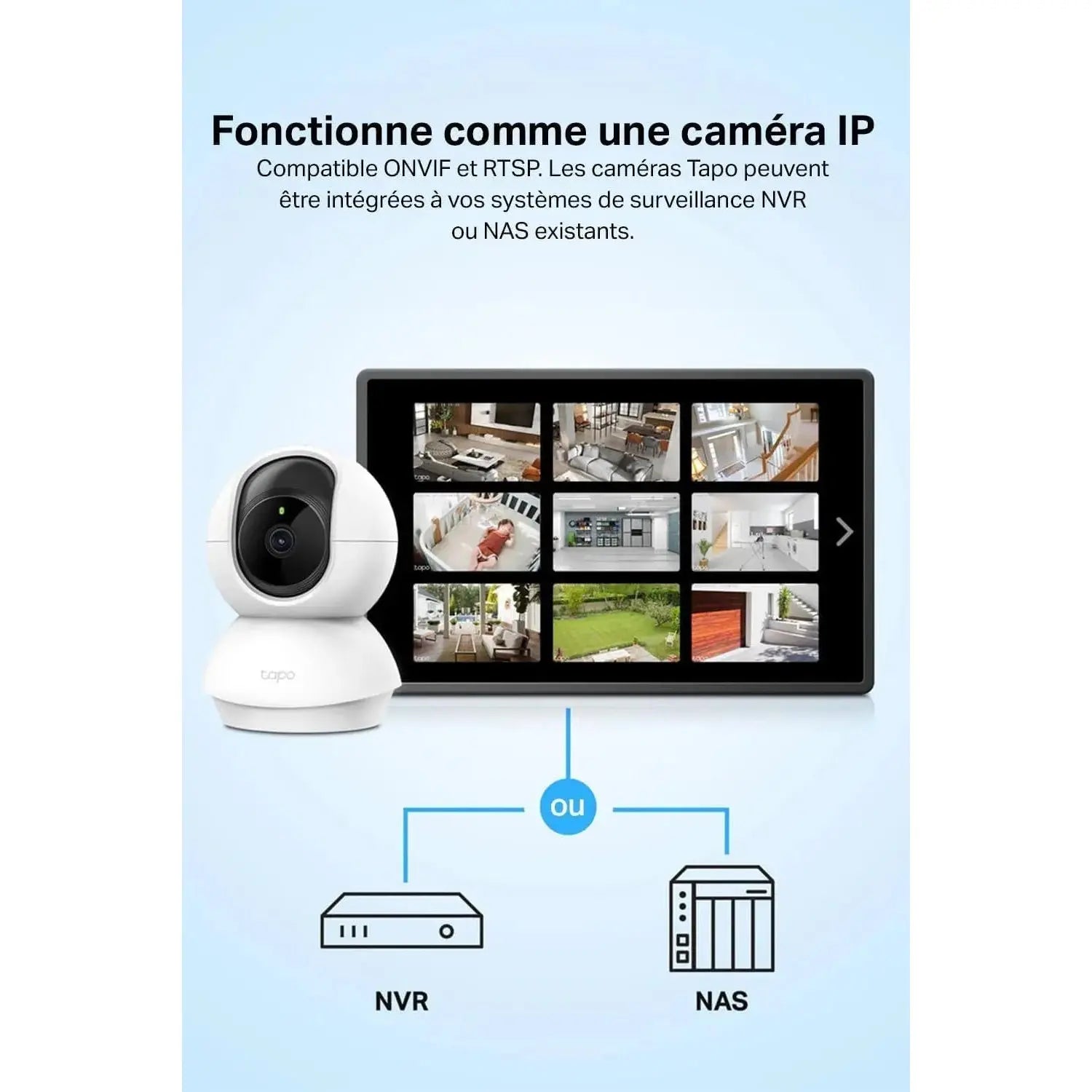 Tapo C200C 360° 1080P Indoor WiFi Surveillance Camera Night Vision Real Time Notifications Person Detection Motion Tracking Remote Control Compatible with Alexa Cpourtoi.Net