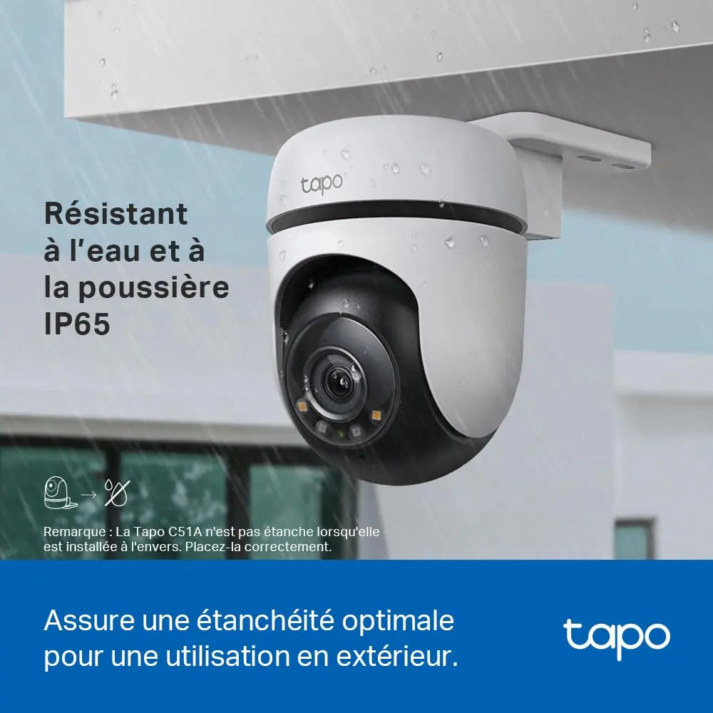 Tapo C510W 2K 360° Outdoor WiFi Surveillance Camera, Color Night Vision, Person Detection and Motion Tracking, IP65 Waterproof, Audible Alarm Customizable Cpourtoi.Net
