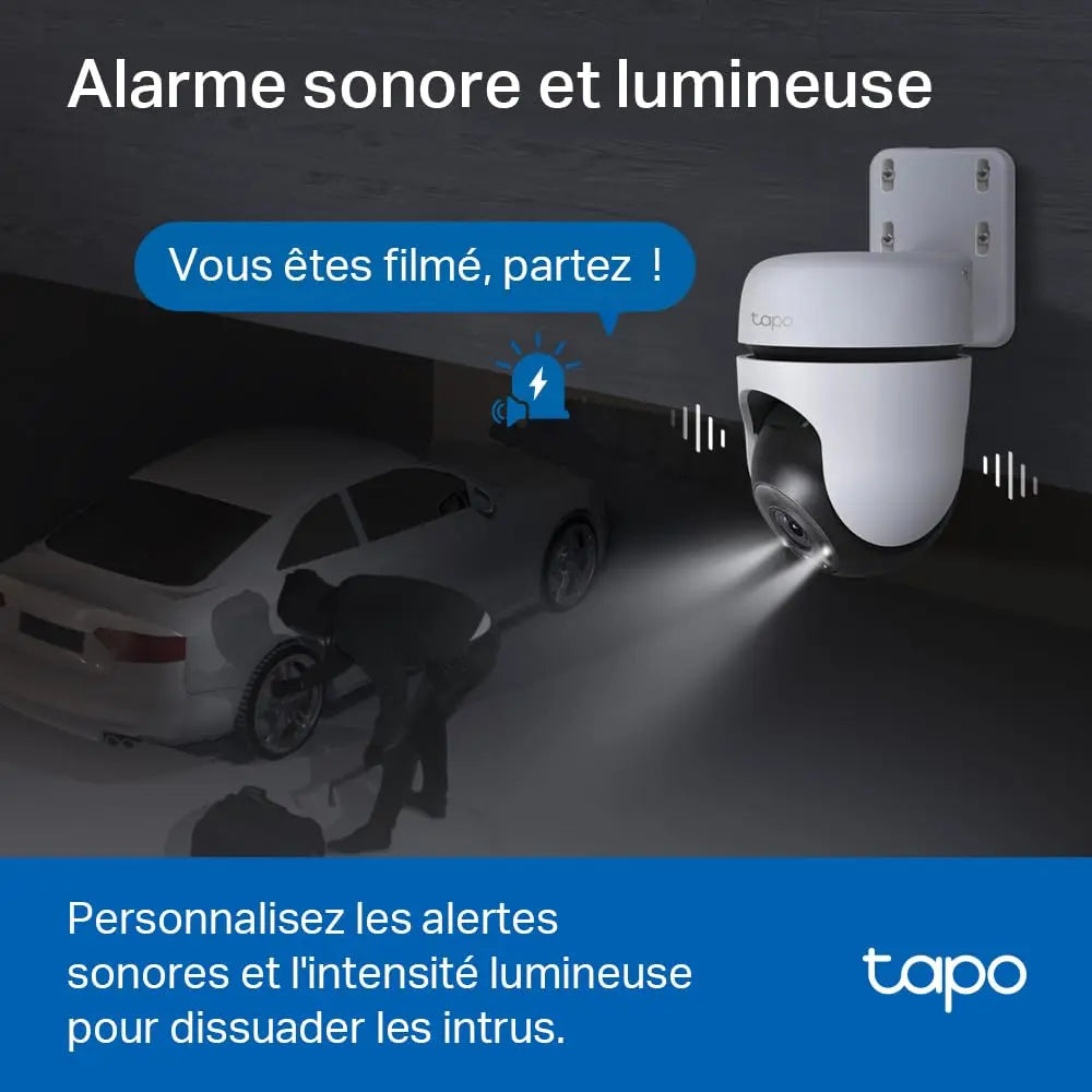 Tapo C510W 2K 360° Outdoor WiFi Surveillance Camera, Color Night Vision, Person Detection and Motion Tracking, IP65 Waterproof, Audible Alarm Customizable Cpourtoi.Net