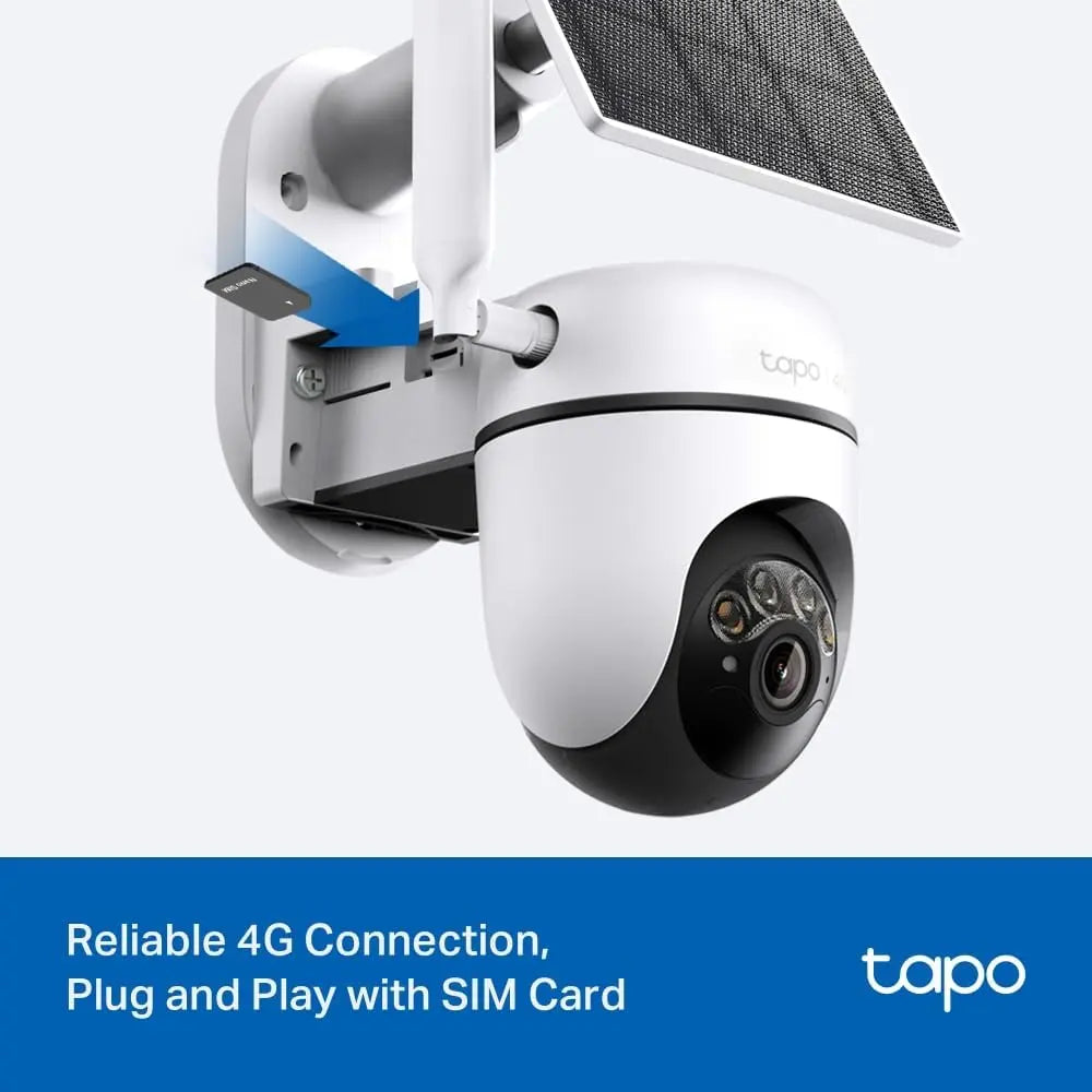 Tapo C615G KIT 2K 3MP Wireless Solar Security Camera 4G Security Camera with SIM Slot, Color Night Vision, Outdoor Camera with AI Detection, IP65, No Hub, Alexa, GoogleHome, No Cpourtoi.Net