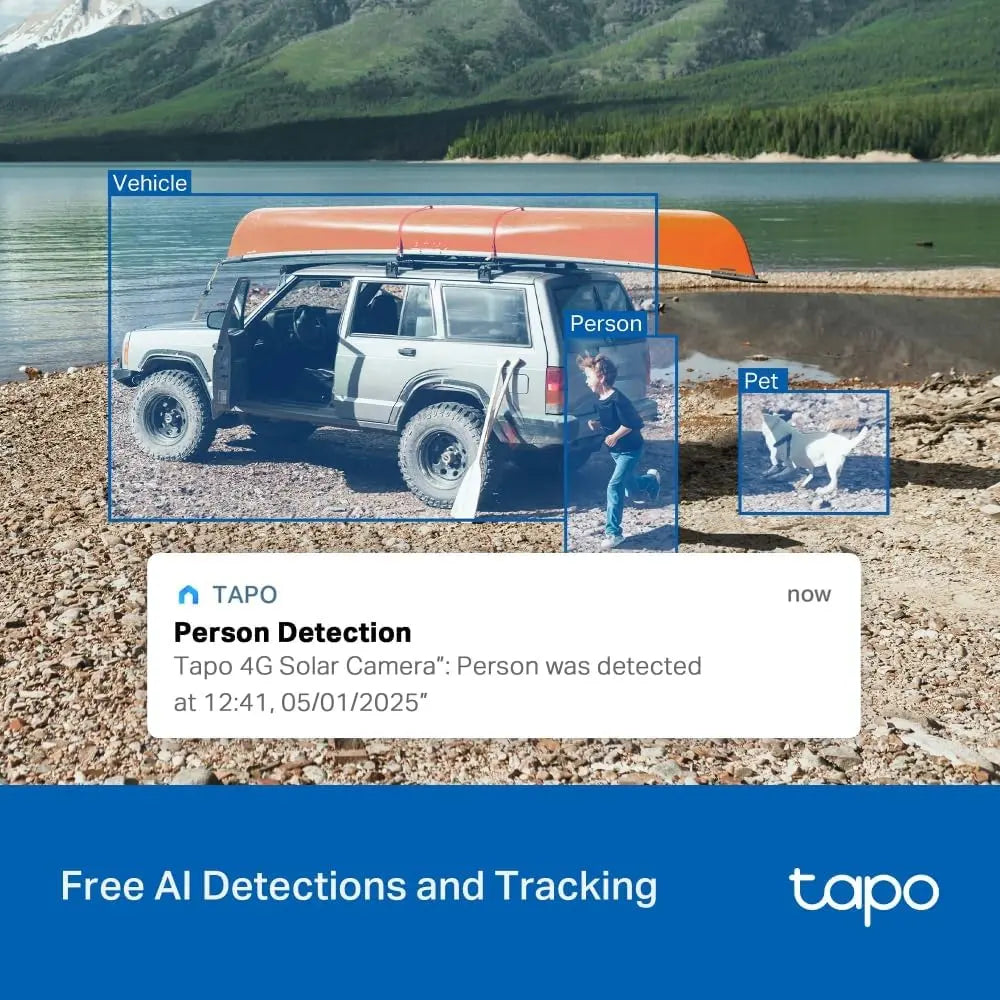 Tapo C615G KIT 2K 3MP Wireless Solar Security Camera 4G Security Camera with SIM Slot, Color Night Vision, Outdoor Camera with AI Detection, IP65, No Hub, Alexa, GoogleHome, No Cpourtoi.Net