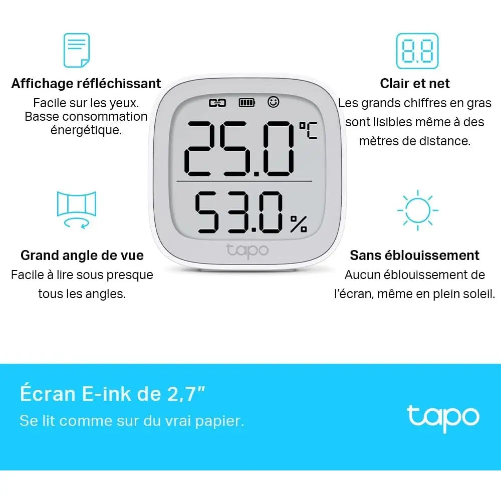 Tapo Capteur T315 WiFi - Température Réelle et Alertes Instantanées - Cpourtoi.Net