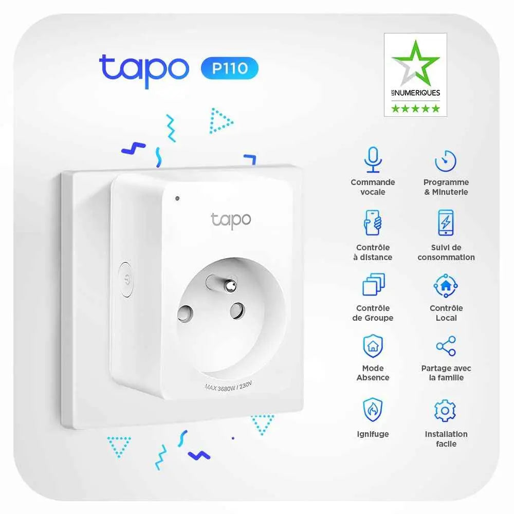 Tapo Prise Connectée 16A - Contrôle Intelligent et Économies - Cpourtoi.Net