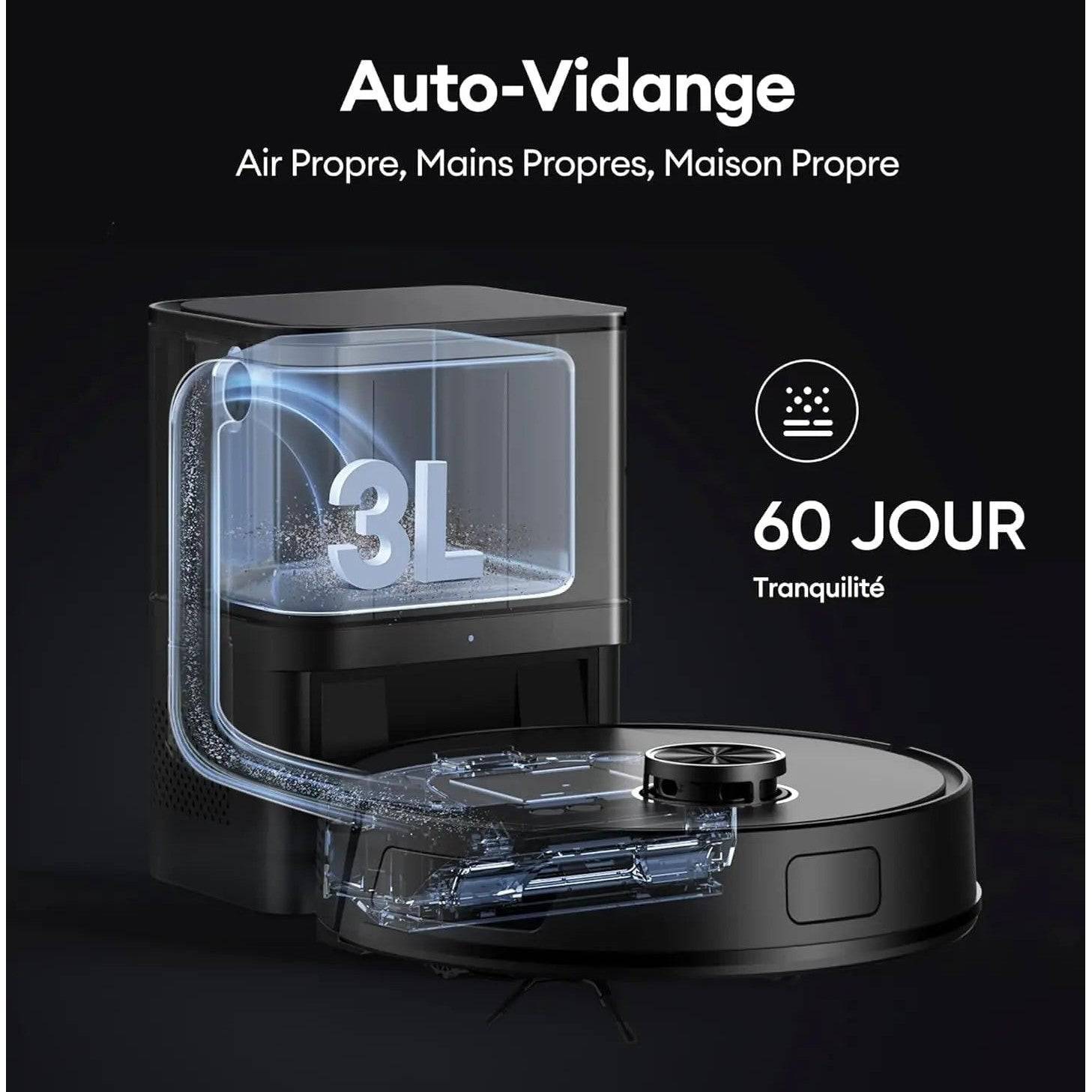 Ultenic T10 Lite Robot Aspirateur - Auto Vidage, Nettoyage - Cpourtoi.Net
