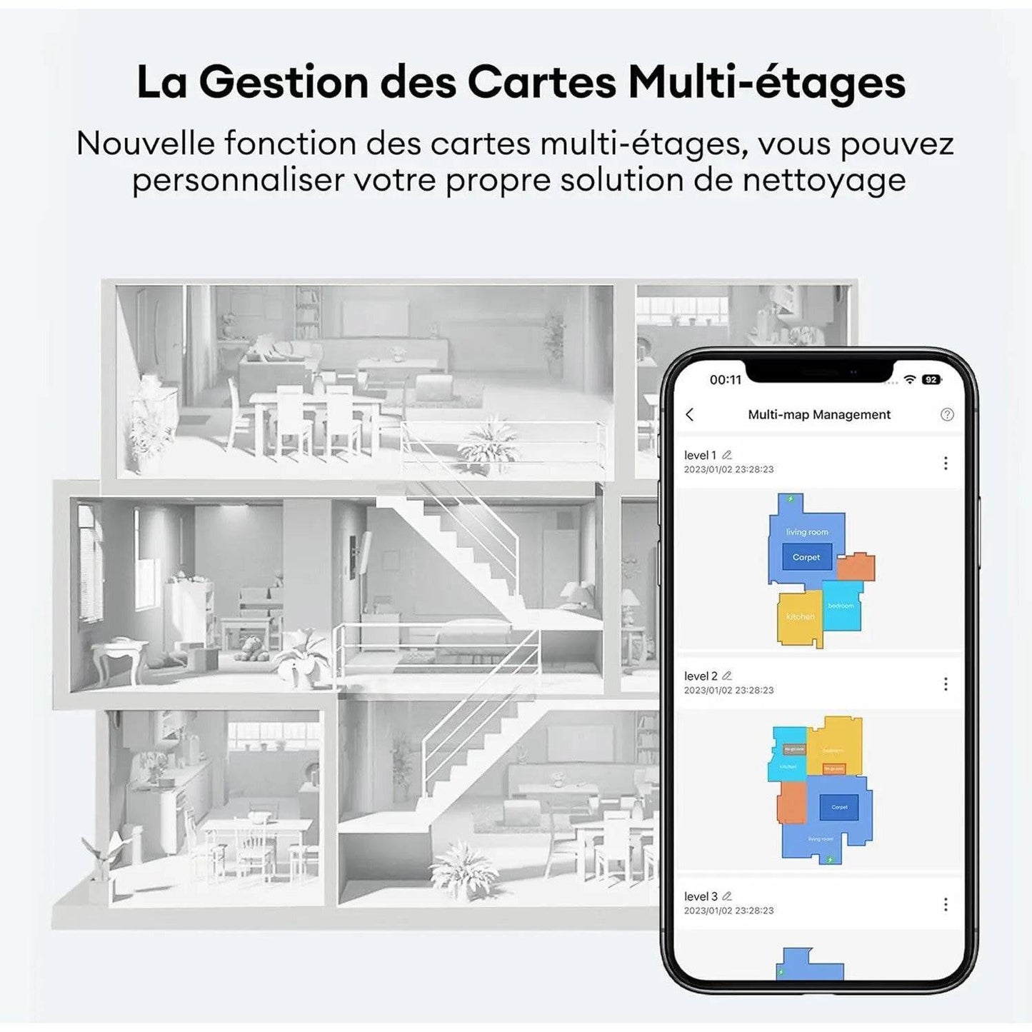 Ultenic Aspirateur T10 Robot - Auto Vidage, Lidar Précis - Cpourtoi.Net