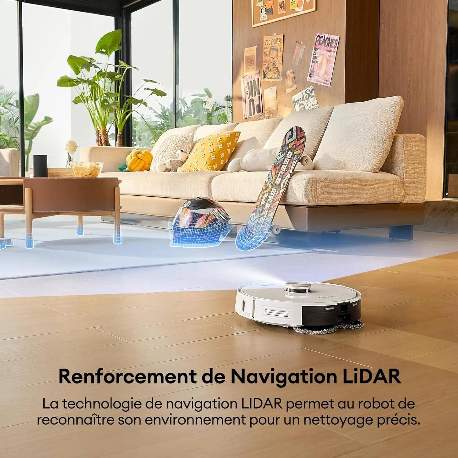 Ultenic Aspirateur T10 Robot - Auto Vidage, Lidar Précis - Cpourtoi.Net