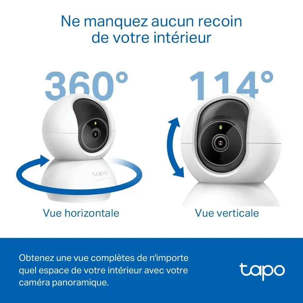 Tapo 3K(5MP) 360° Indoor WiFi Surveillance Camera, AI Detection, Intelligent Tracking Siren, Night Vision, Two-Way Audio, Private Mode, Compatible with Alexa for Baby/Pets C230 Cpourtoi.Net
